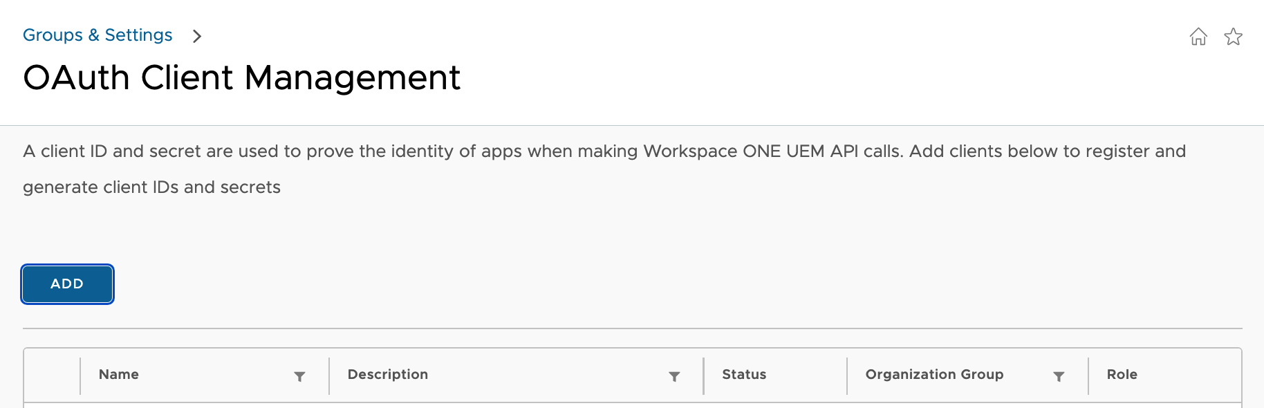 OAuth Client Management